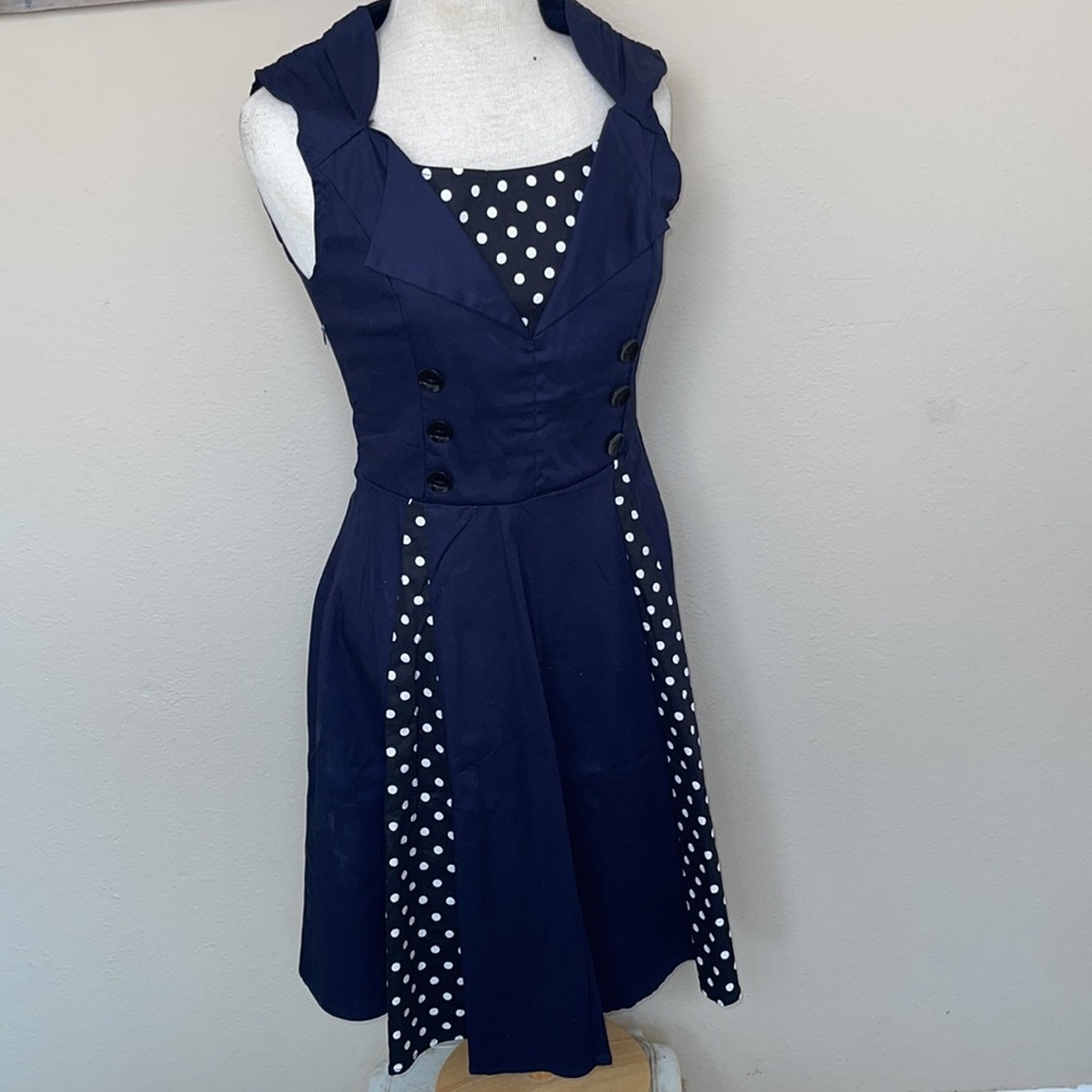 Rockabilly / Pin up a-line polka dot dress